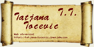 Tatjana Točević vizit kartica